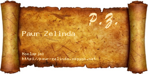 Paur Zelinda névjegykártya